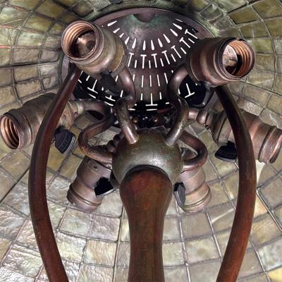 Tiffany Studios Antique Tiffany Studios Floor Lamp with Peony Border