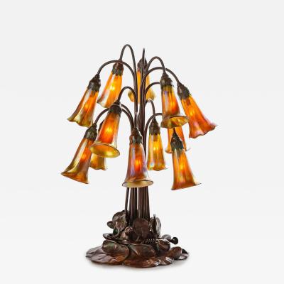 Tiffany Studios Antique Tiffany Studios Twelve Light Lily Lamp 1905