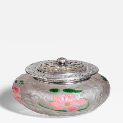 Tiffany Studios Cameo Potpourri Diffuser with Sterling Silver Lid