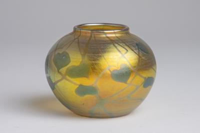 Tiffany Studios Decorated Gold Iridescent Cabinet Vase
