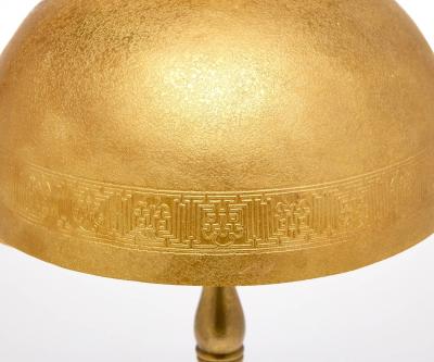 Tiffany Studios Desk Lamp Gilt Brass Bell Shaped Shade Model 424 circa 1910