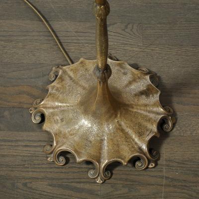 Tiffany Studios Documented Tiffany Studios 425 Bronze Dore Bell Floor Lamp W Favrile Shade