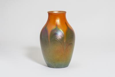 Tiffany Studios Favrile Glass Vase with Pulled Decoration