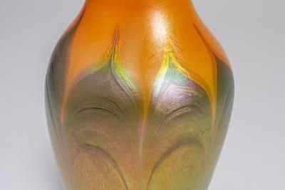 Tiffany Studios Favrile Glass Vase with Pulled Decoration