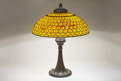 Tiffany Studios Jeweled Fish Scale Table Lamp