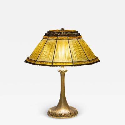 Tiffany Studios Linenfold Table Lamp