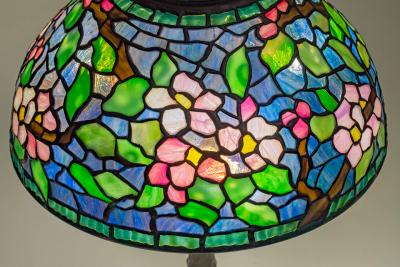 Tiffany Studios Rare Apple Blossom Table Lamp