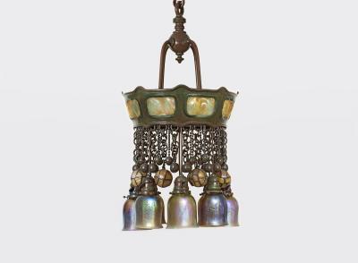 Tiffany Studios Rare Early Moorish Hanging Fixture
