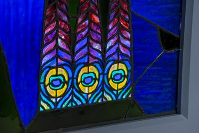 Tiffany Studios Rare Peacock Sample Panel