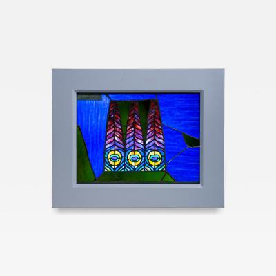 Tiffany Studios Rare Peacock Sample Panel