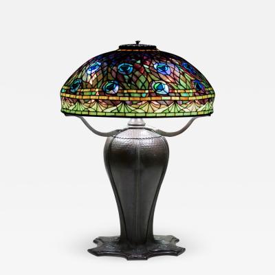 Tiffany Studios Rare Peacock Table Lamp