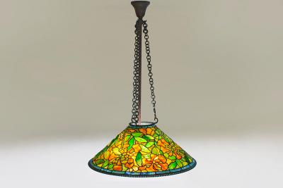 Tiffany Studios Rare Trumpet Creeper Hanging Shade