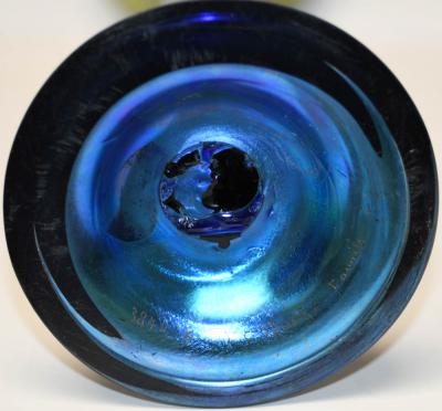 Tiffany Studios Tiffany Studios Blue Favrile Glass Vase