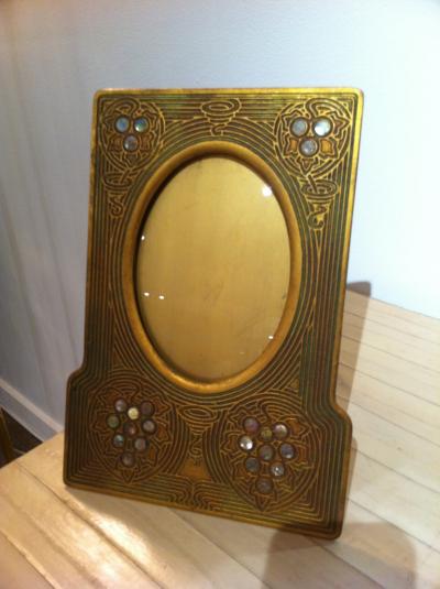 Tiffany Studios Tiffany Studios Bronze Dore Abalone Picture Frame
