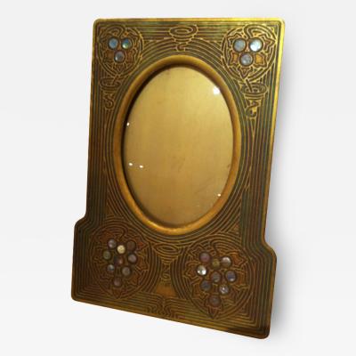 Tiffany Studios Tiffany Studios Bronze Dore Abalone Picture Frame