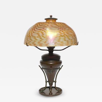 Louis Comfort Tiffany Bronze Damascene Lamp (20th Century)