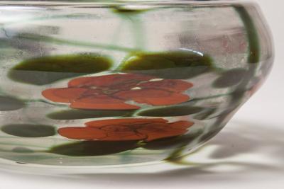 Tiffany Studios Tiffany Studios Favrile Glass Decorated Paperweight Bowl