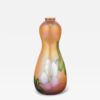 Tiffany Studios Tiffany Studios Glass Vase Acid Etched Wheel Carved Cameo Favrile