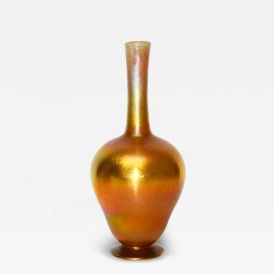 Tiffany Studios Tiffany Studios Gold Favrile Glass Vase