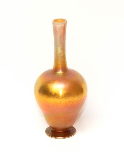 Tiffany Studios Tiffany Studios Gold Favrile Glass Vase