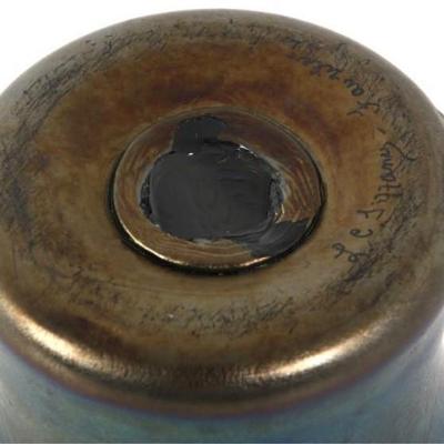 Tiffany Studios Tiffany Studios New York Bluish Green Favrile Glass Vase