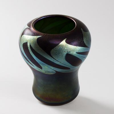 Tiffany Studios Tiffany Studios New York Bluish Green Favrile Glass Vase