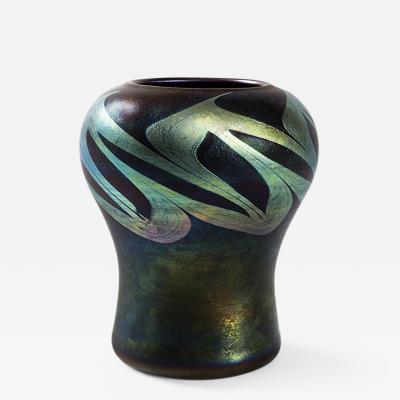 Tiffany Studios Tiffany Studios New York Bluish Green Favrile Glass Vase