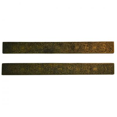 Tiffany Studios Tiffany Studios New York Zodiac Blotter Bronze Dor Two Piece Set