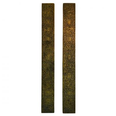Tiffany Studios Tiffany Studios New York Zodiac Blotter Bronze Dor Two Piece Set