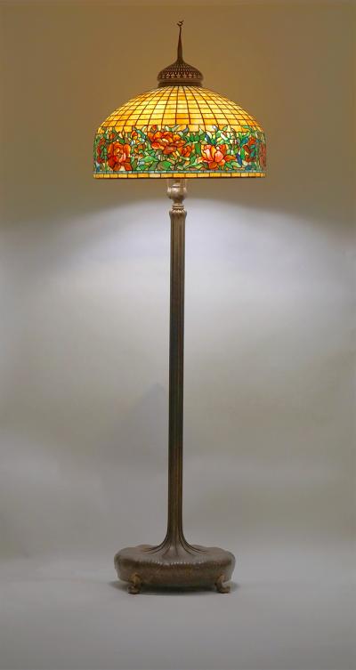 Tiffany Studios Tiffany Studios Peony Border Senior Floor Lamp