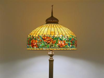 Tiffany Studios Tiffany Studios Peony Border Senior Floor Lamp