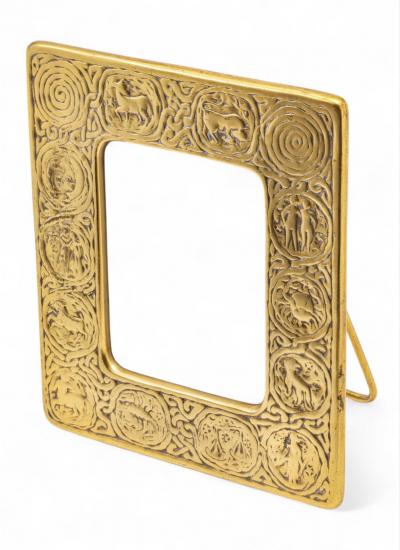 Tiffany Studios Tiffany Studios Zodiac Dore Bronze Easel Calendar Model 943 20th Century