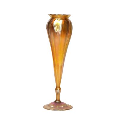 Tiffany Studios Tiffany gold Favrile glass floriform vase