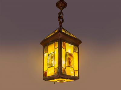Tiffany Studios Unique Turtle Back Lantern