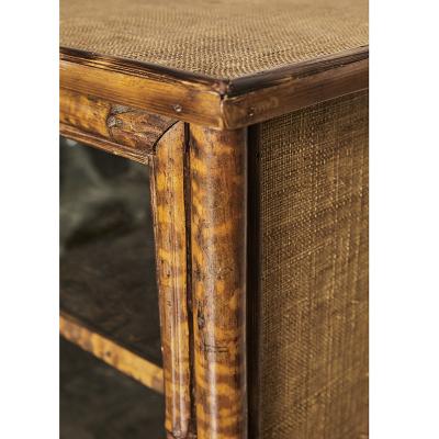 Tiger Bamboo Cabinet with Glass Door