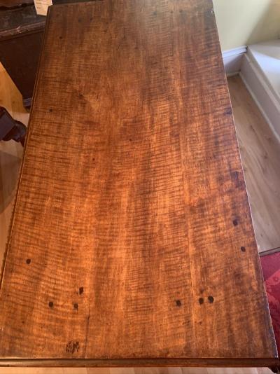 Tiger Maple Queen Anne Dressing Table