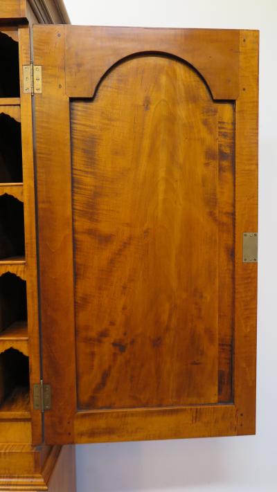 Tiger Maple Secretary Chippendale Style Kurt Richenburg