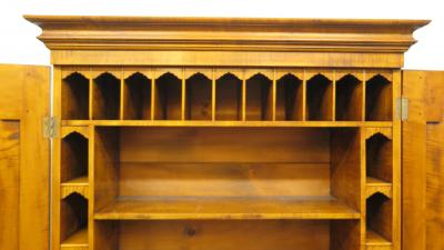 Tiger Maple Secretary Chippendale Style Kurt Richenburg