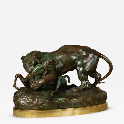 Tiger Surprising an Antelope Antoine Louis Barye