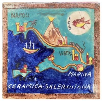 Tile of a Map of Naples 