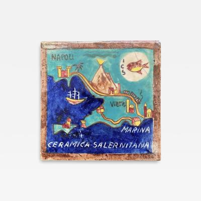 Tile of a Map of Naples 