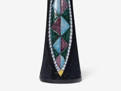 Tilgmans Keramik Large Table Lamp Dark Blue Ceramic Sweden 1958