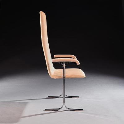 Tim Bates Set of Eight Mid Century High Back Lisse Dining Chairs Designed by Tim Bates