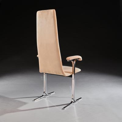 Tim Bates Set of Eight Mid Century High Back Lisse Dining Chairs Designed by Tim Bates