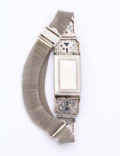 Timeless Flexible Art Deco Bracelet with Floating Diamonds