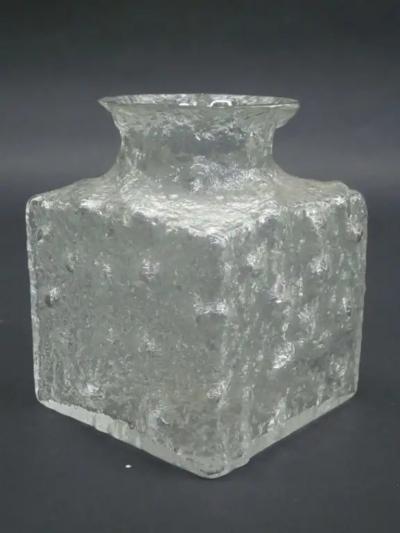 Timo Sarpaneva Five Scandinavian Midcentury Blown Ice Glass Vases by Timo Sarpaneva Iittala