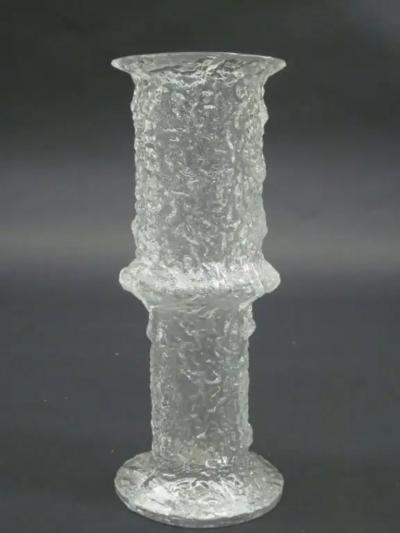 Timo Sarpaneva Five Scandinavian Midcentury Blown Ice Glass Vases by Timo Sarpaneva Iittala