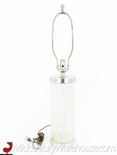Timo Sarpaneva Iittala Festivo Style Mid Century Glass Chrome Table Lamp