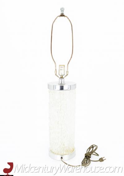 Timo Sarpaneva Iittala Festivo Style Mid Century Glass Chrome Table Lamp
