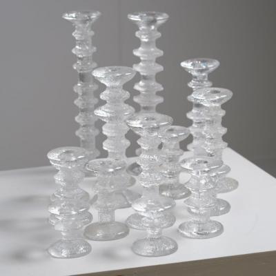 Timo Sarpaneva Set of Fifteen Festivo Glass Candle Holders by Timo Sarpaneva for Iittala 1960s